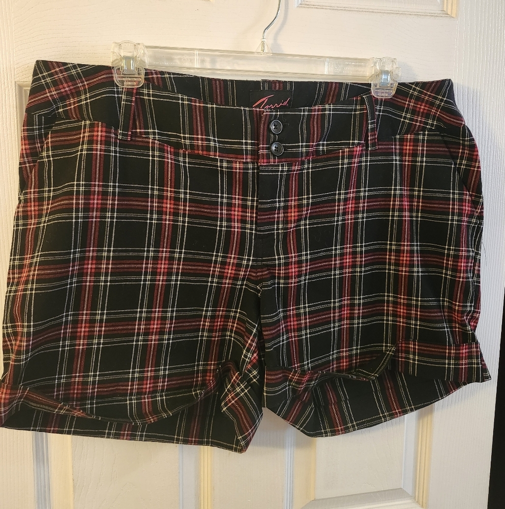 Torrid Black and Red Plaid Women's Shorts